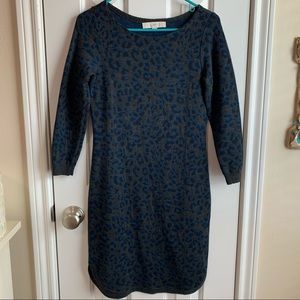 LOFT Leopard Print Sweater Dress